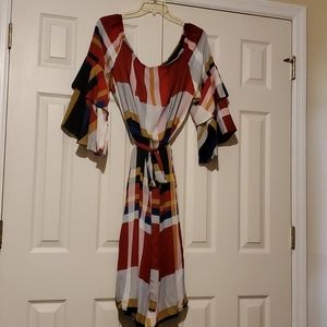 🔥🔥🔥CYBER SALE 🥰A beautiful Off-Shoulder Plaid dress